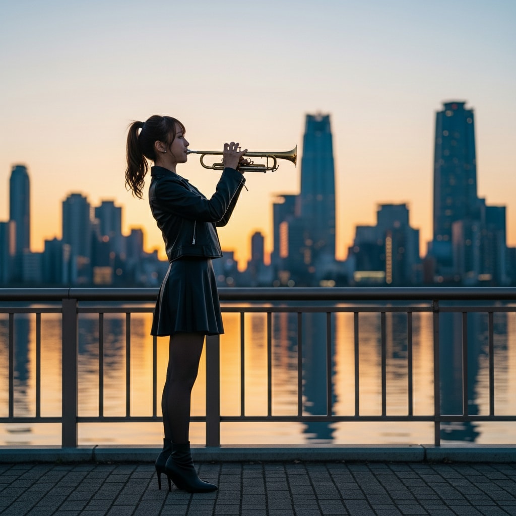 夕暮れのトランペッター