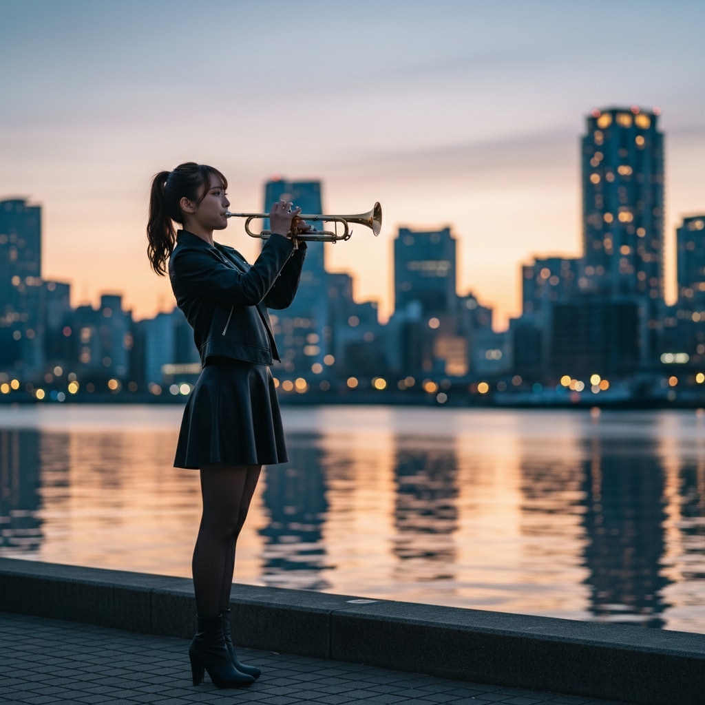 夕暮れのトランペッター