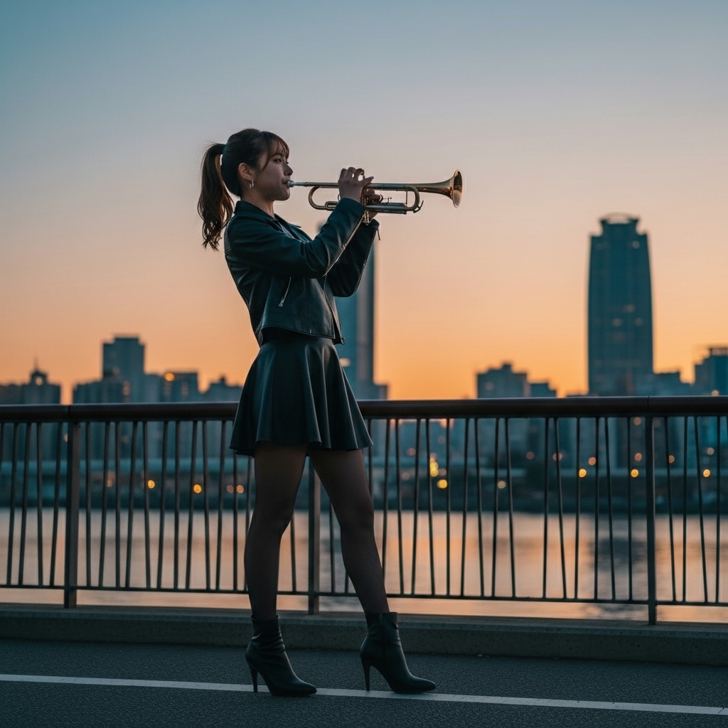 夕暮れのトランペッター