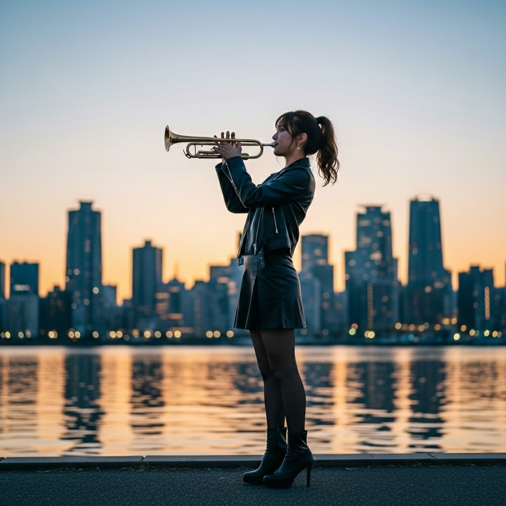 夕暮れのトランペッター