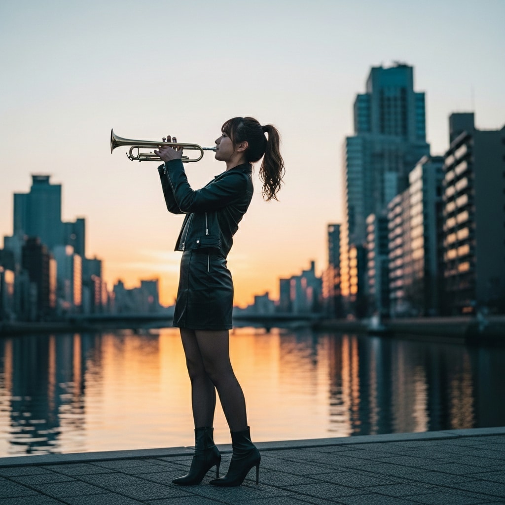 夕暮れのトランペッター