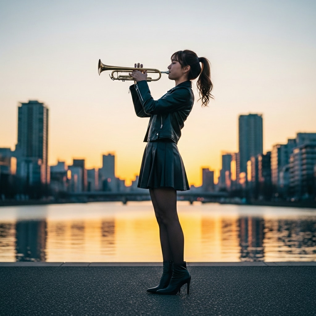 夕暮れのトランペッター