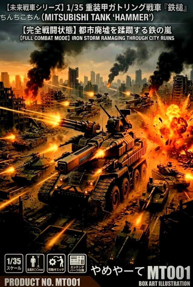 夕日に染まる🌇電磁レールガン戦車の脅威