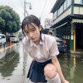 雨濡れ女子集➁ 3枚目