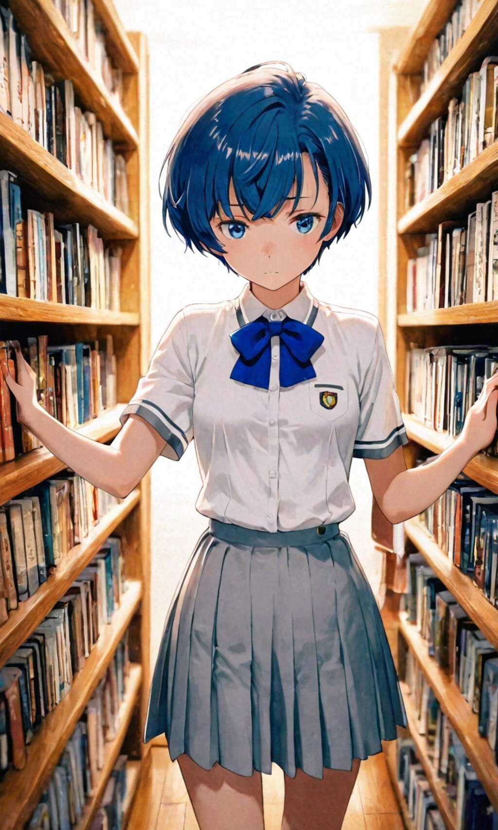 図書室にいる柑菜ちゃん