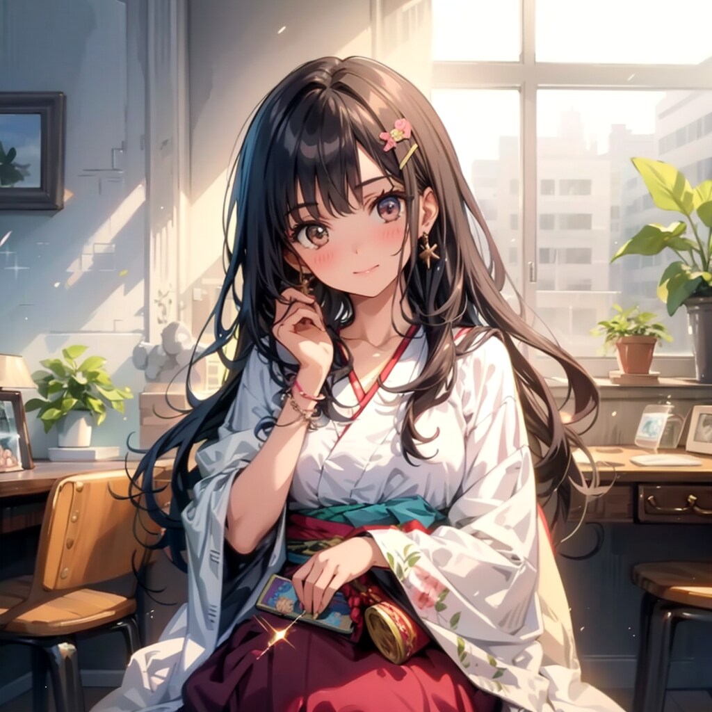 TOPAZちゃん　髪伸びて着物来たバージョン