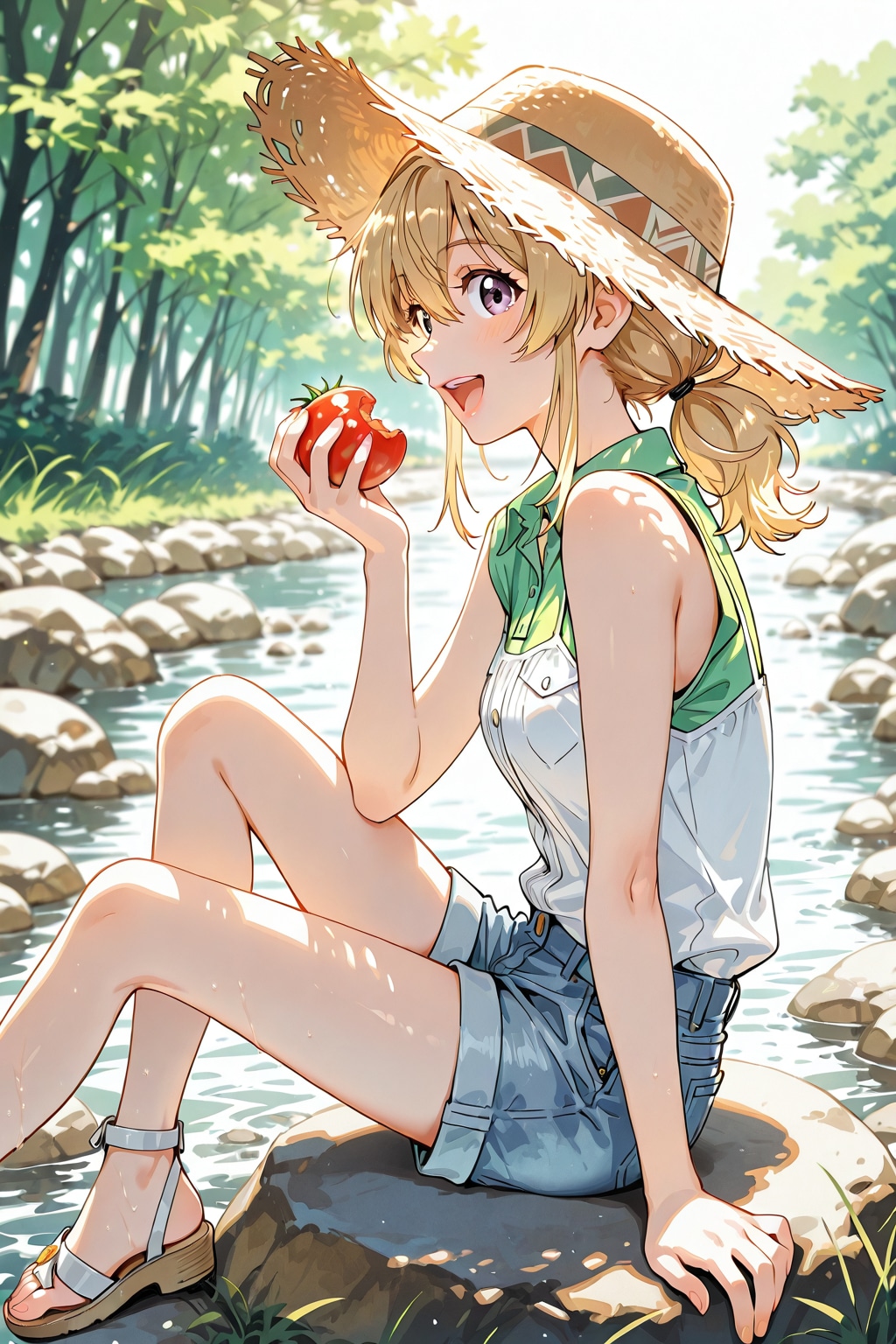 おばあちゃんのトマト 川で冷やして食べるの大好き！
