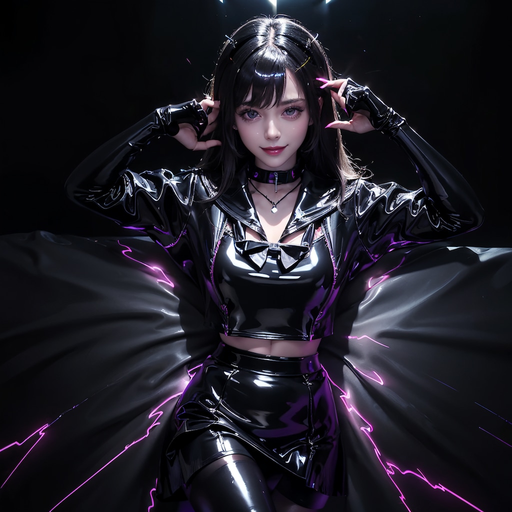 碧嶋・伊庭・姫乃樹　黒エナメルセーラー服チャレンジ