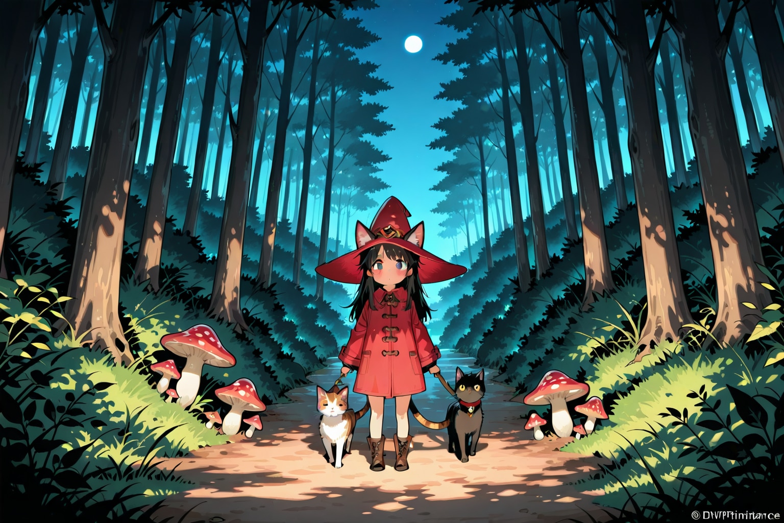 キノコの森と魔女 | の人気AIイラスト・グラビア