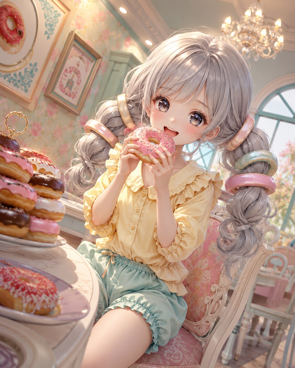 山盛りドーナツ