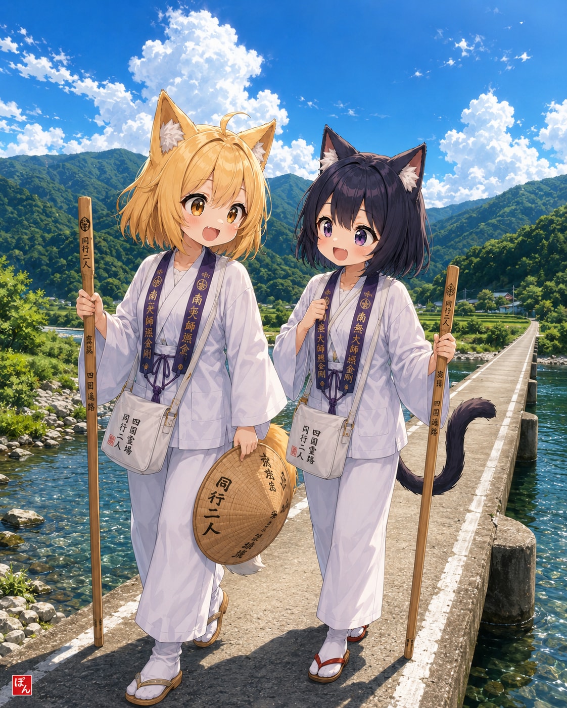 夏空の同行二人