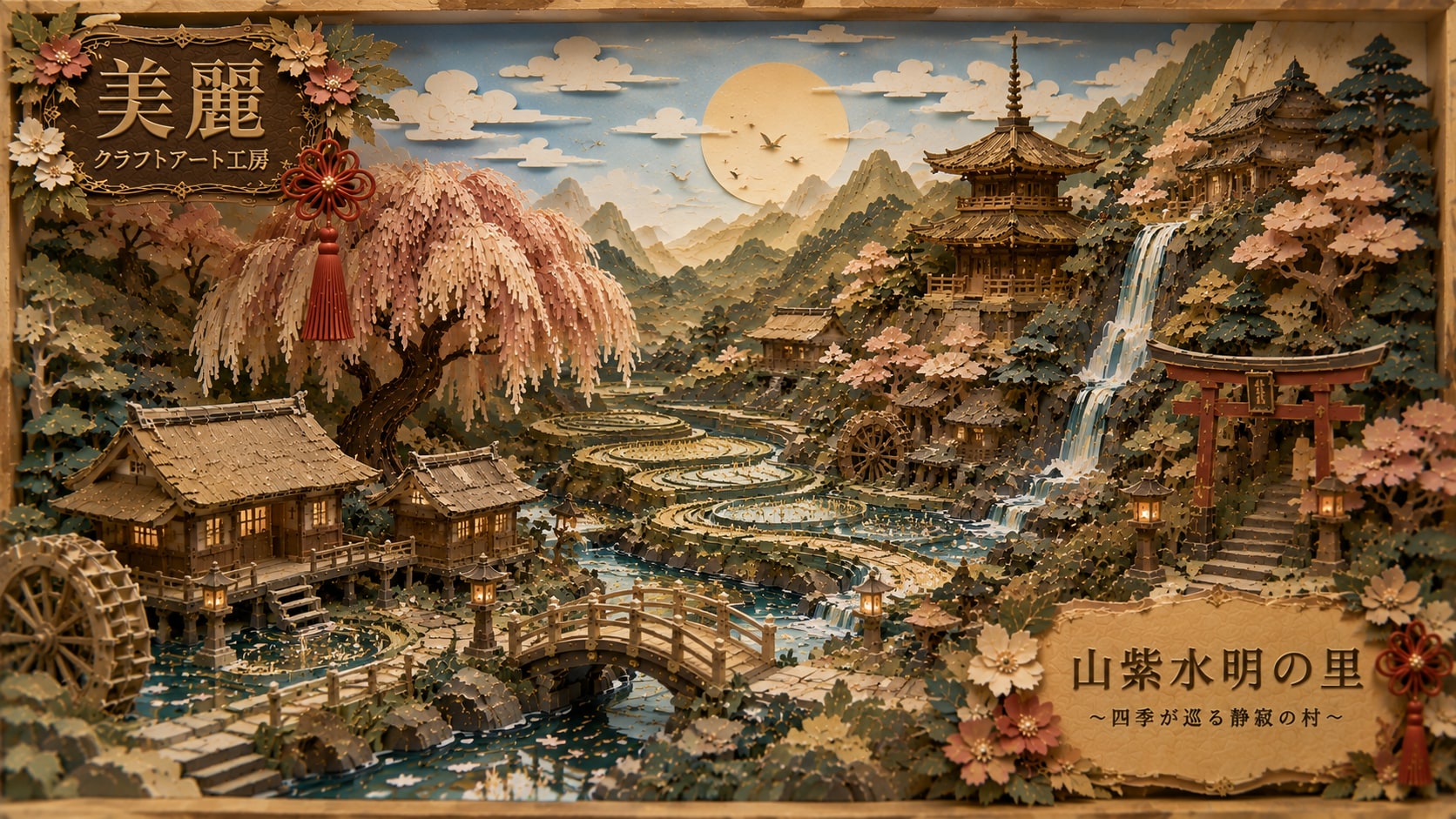Exquisite Paper Craft / 美麗紙工芸 #patreon #ChatGPT #customGPT #GPTs  #美麗 #紙工芸 #beautiful #Japanese #Jap | の人気AIイラスト・グラビア