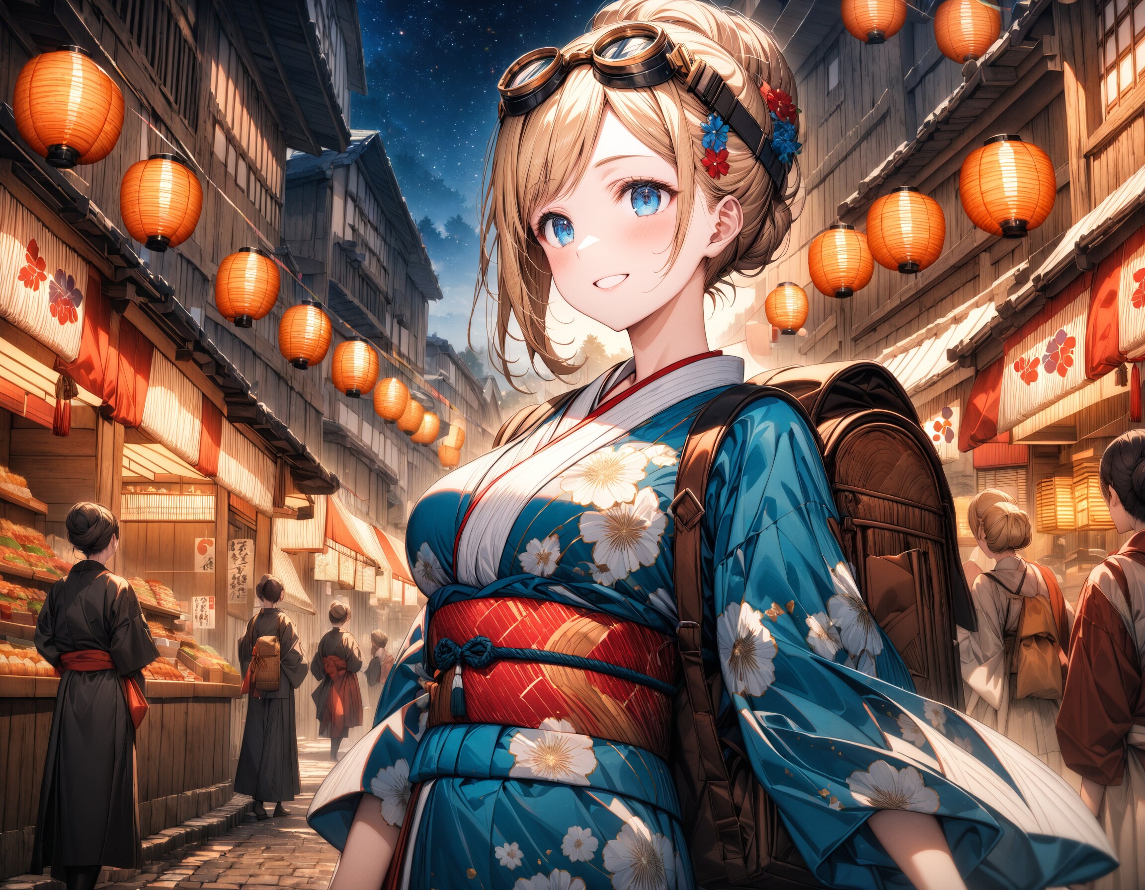 夏祭りの通りXL | の人気AIイラスト・グラビア