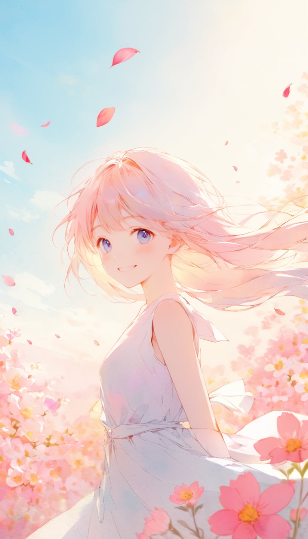 花々と少女