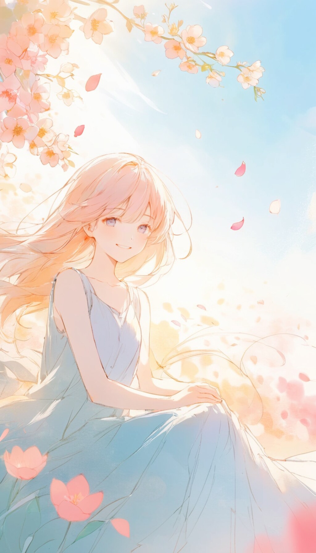 花々と少女