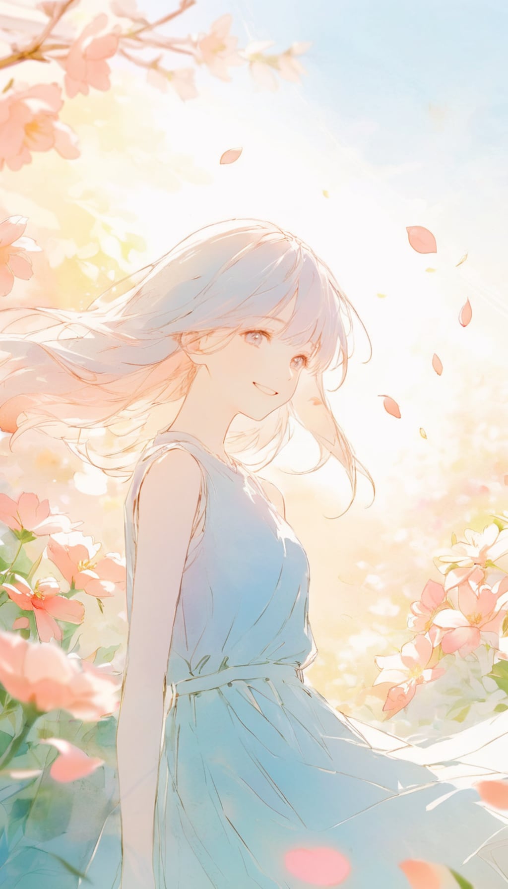 花々と少女