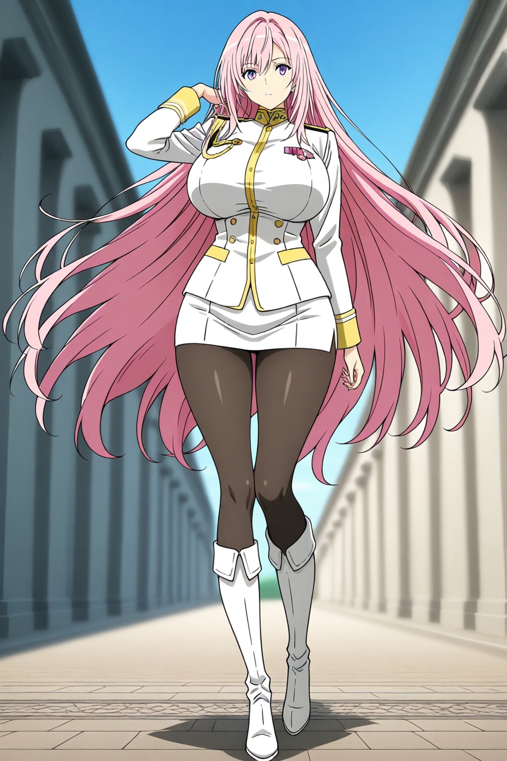 ピンク髪ロングの女騎士　改