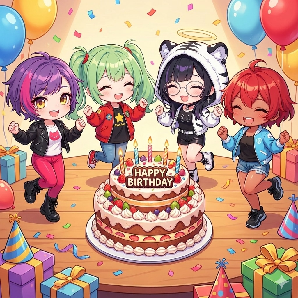 お誕生日パーティーダンス♫ | の人気AIイラスト・グラビア