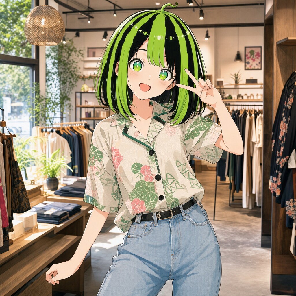 オシャレ好きな西瓜ちゃん