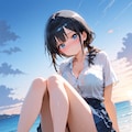[12枚] 海辺×パンちら 12枚目