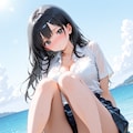 [12枚] 海辺×パンちら 11枚目