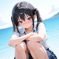 [12枚] 海辺×パンちら 4枚目