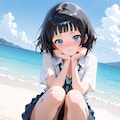 [12枚] 海辺×パンちら 2枚目