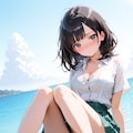 [12枚] 海辺×パンちら 10枚目