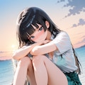 [12枚] 海辺×パンちら 6枚目