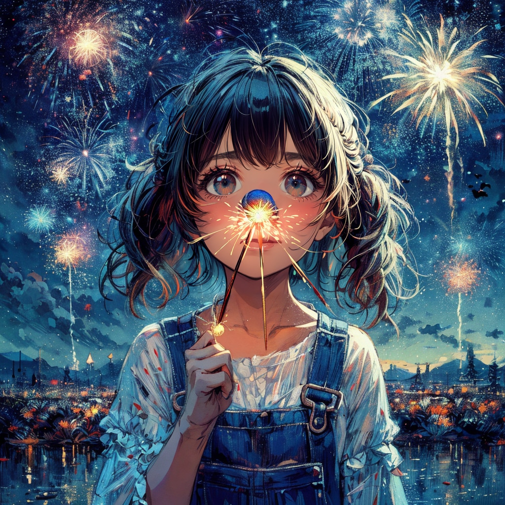 花火は注意書きをよく読んで、遊び方を守って遊んでください (花火と少女12)