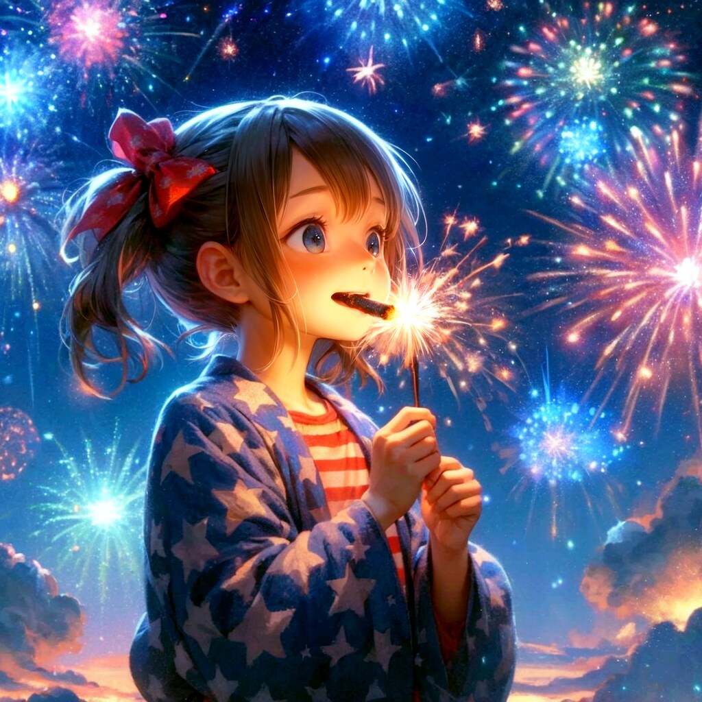 花火は注意書きをよく読んで、遊び方を守って遊んでください (花火と少女12)