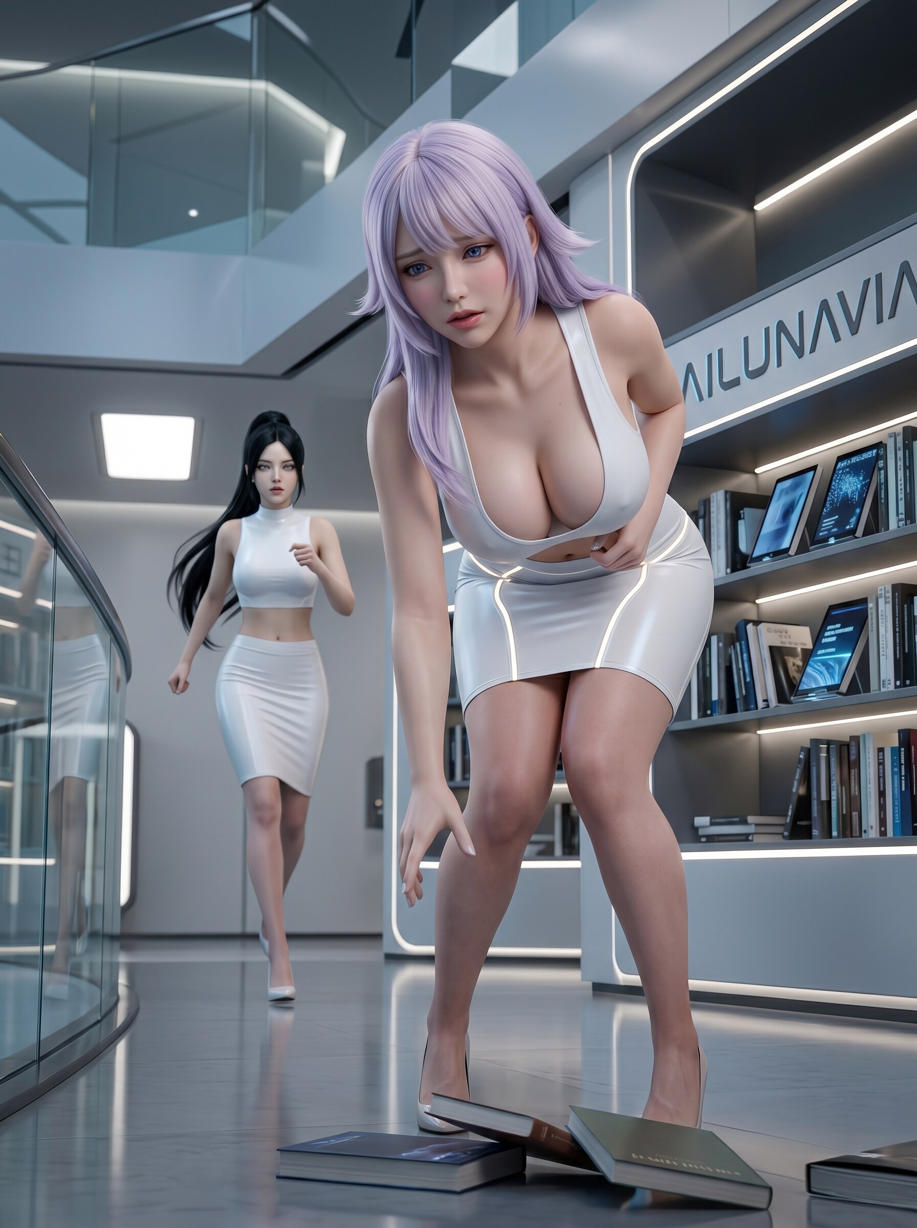 LUNAとNAVIA 資料室にて