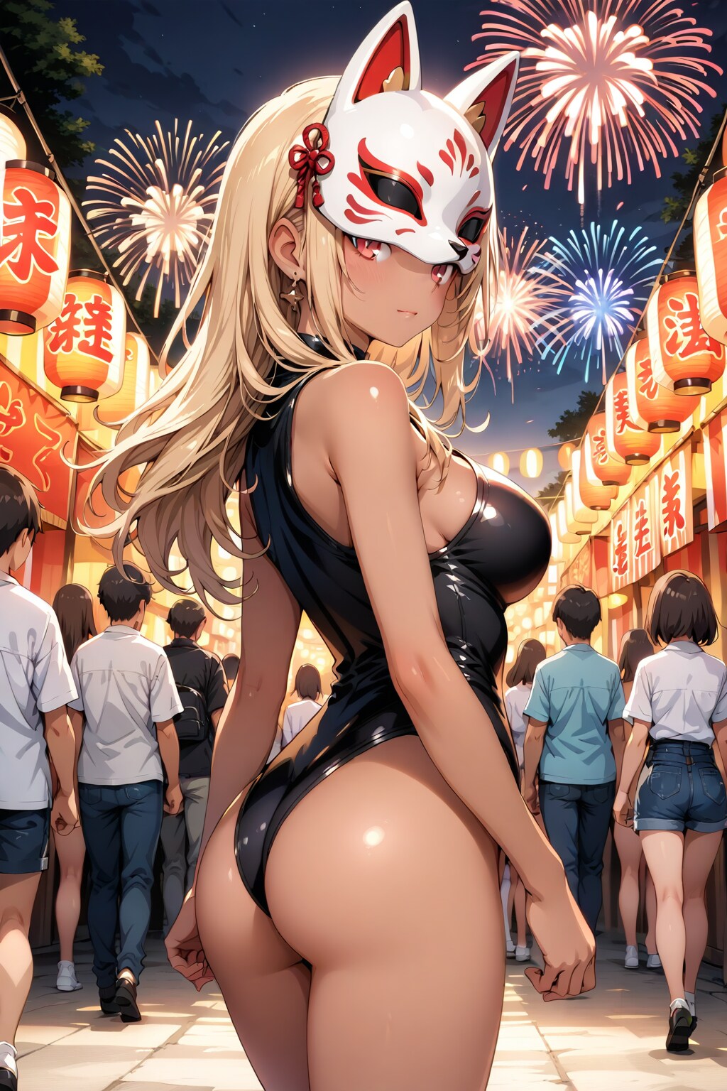 体操部員の夏祭り