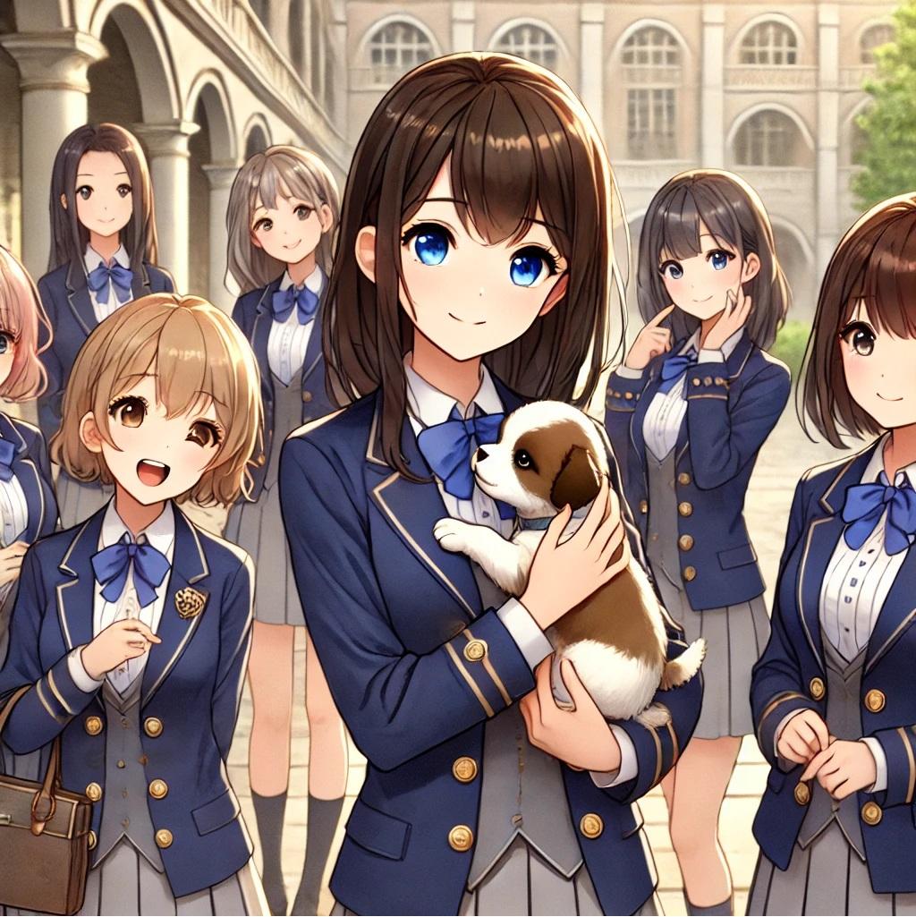 優しい朝、子犬と微笑む | の人気AIイラスト・グラビア