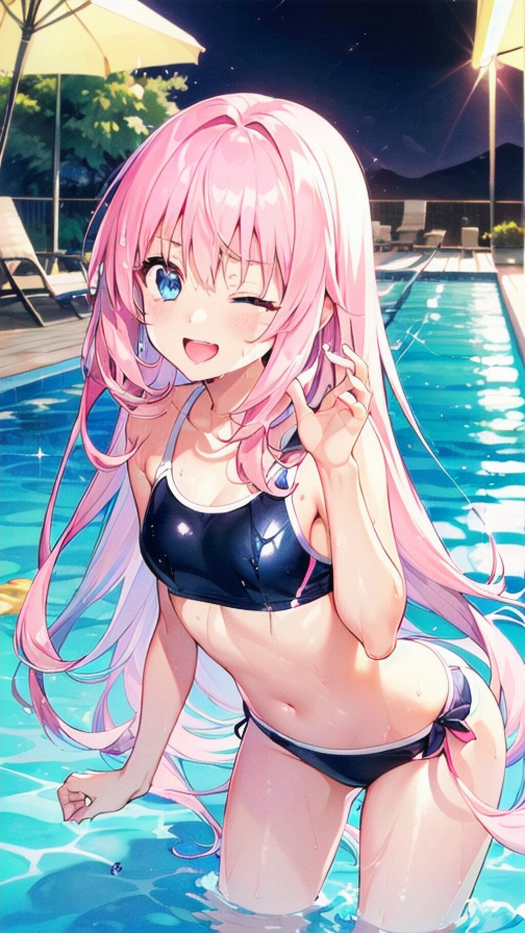 ちちぷいちゃんししょちゃんプールサイドさん