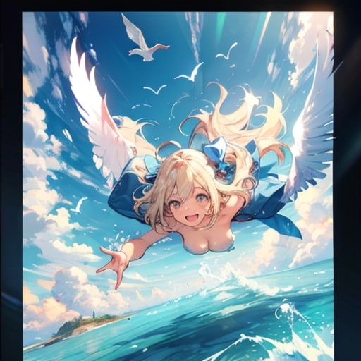 夏の空を駆ける少女