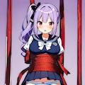 縛られる紫髪ちゃん 3枚目