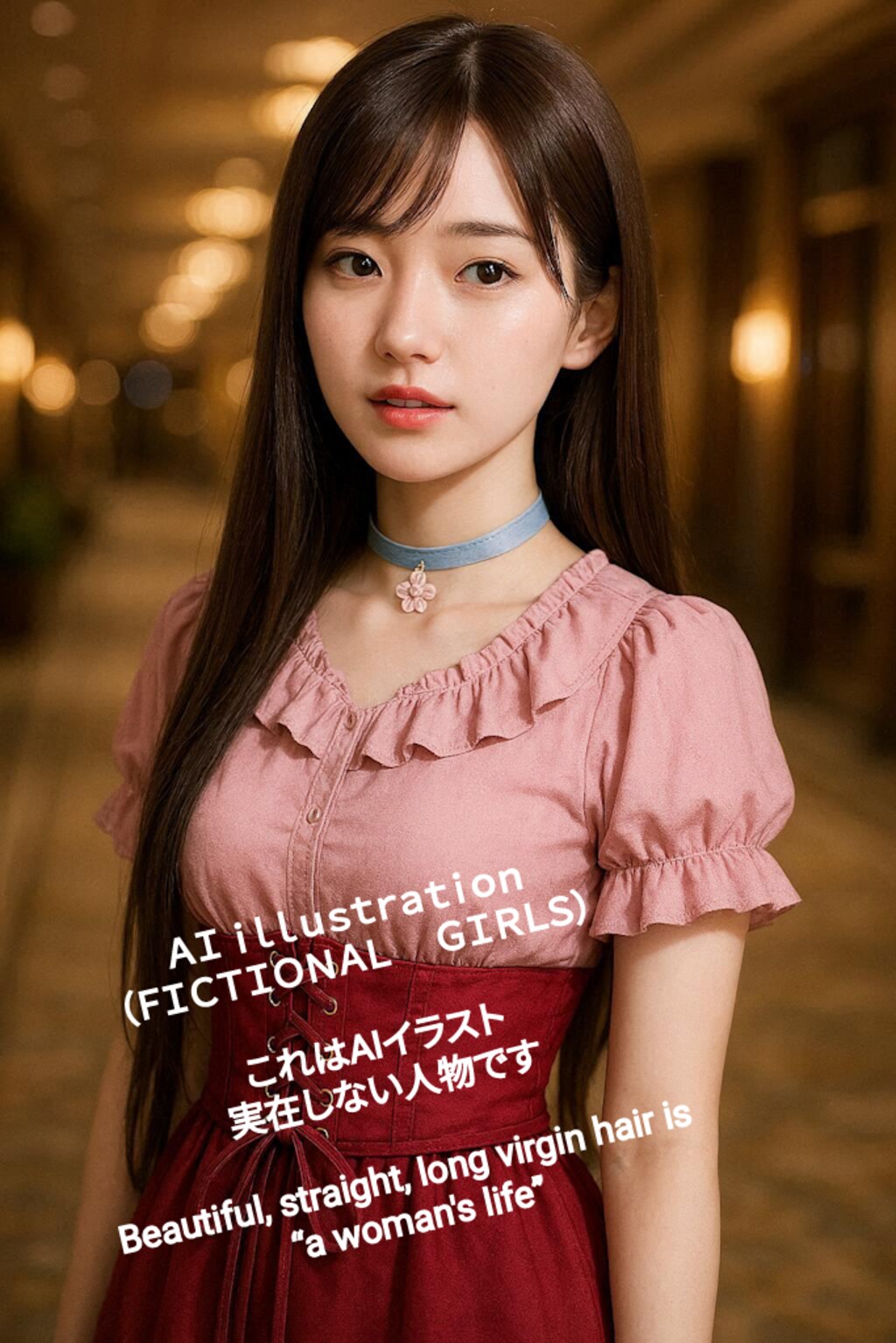 ストレートロングヘア美少女