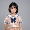 まだ新しい制服がなくて・・・ 9枚目