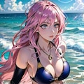 桃髪ロング女子 6枚目