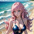 桃髪ロング女子 4枚目