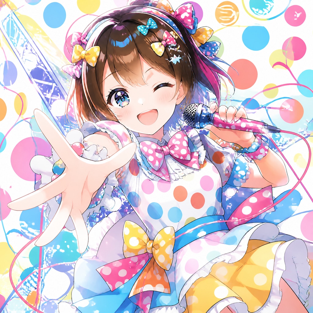水玉ドレス（１）3時のアイドル　GPTimages2.0