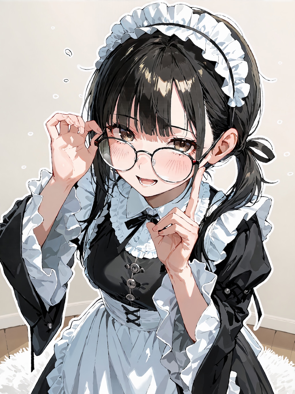 うちのメイドがメガネを掛けてみた