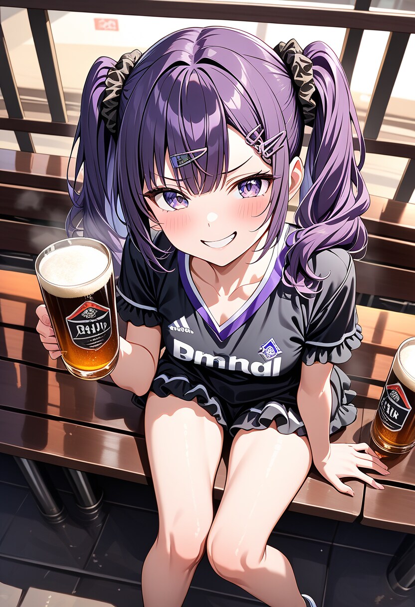 何か飲んでるツインテ娘 | の人気AIイラスト・グラビア