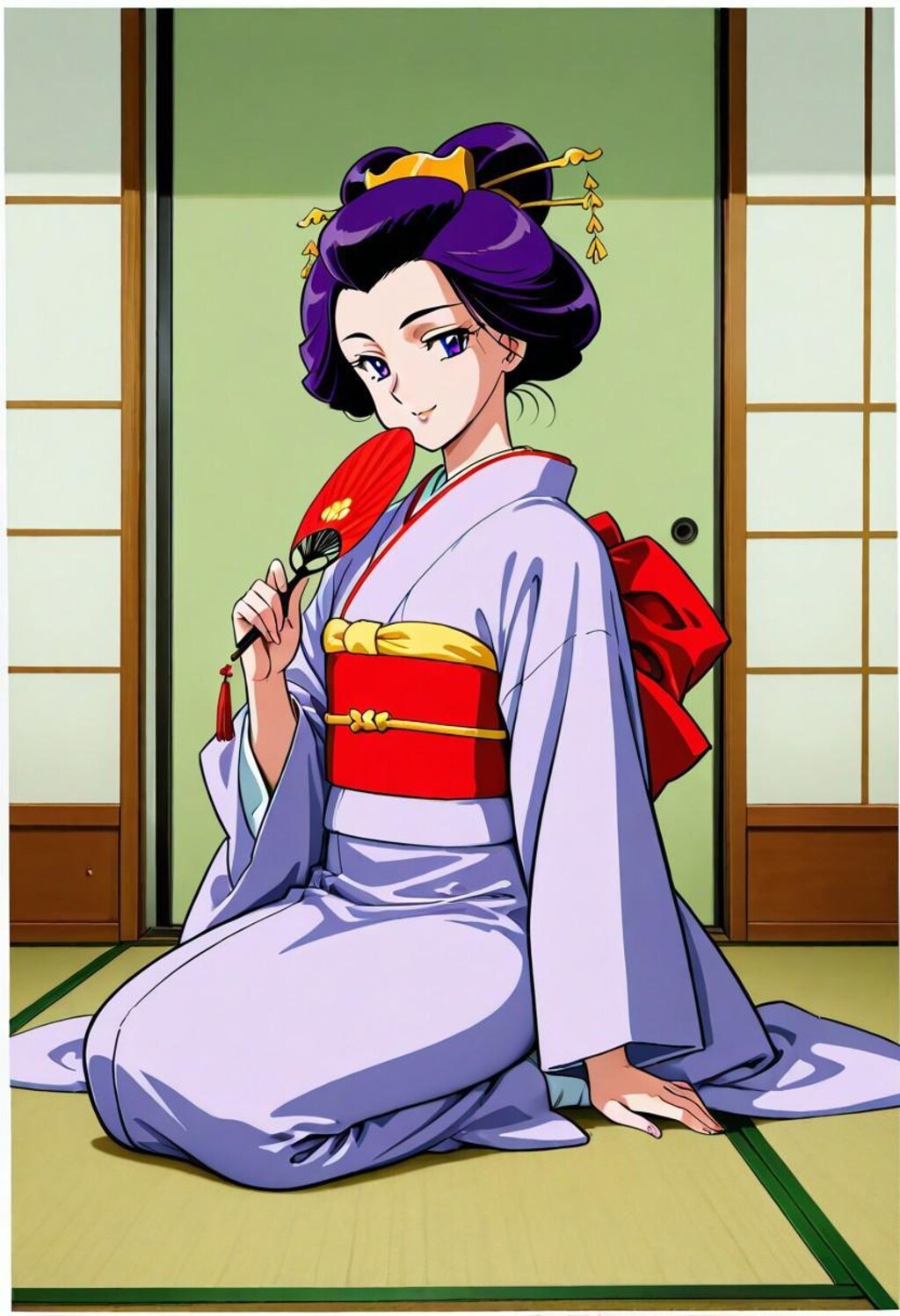 6人の美しい芸者