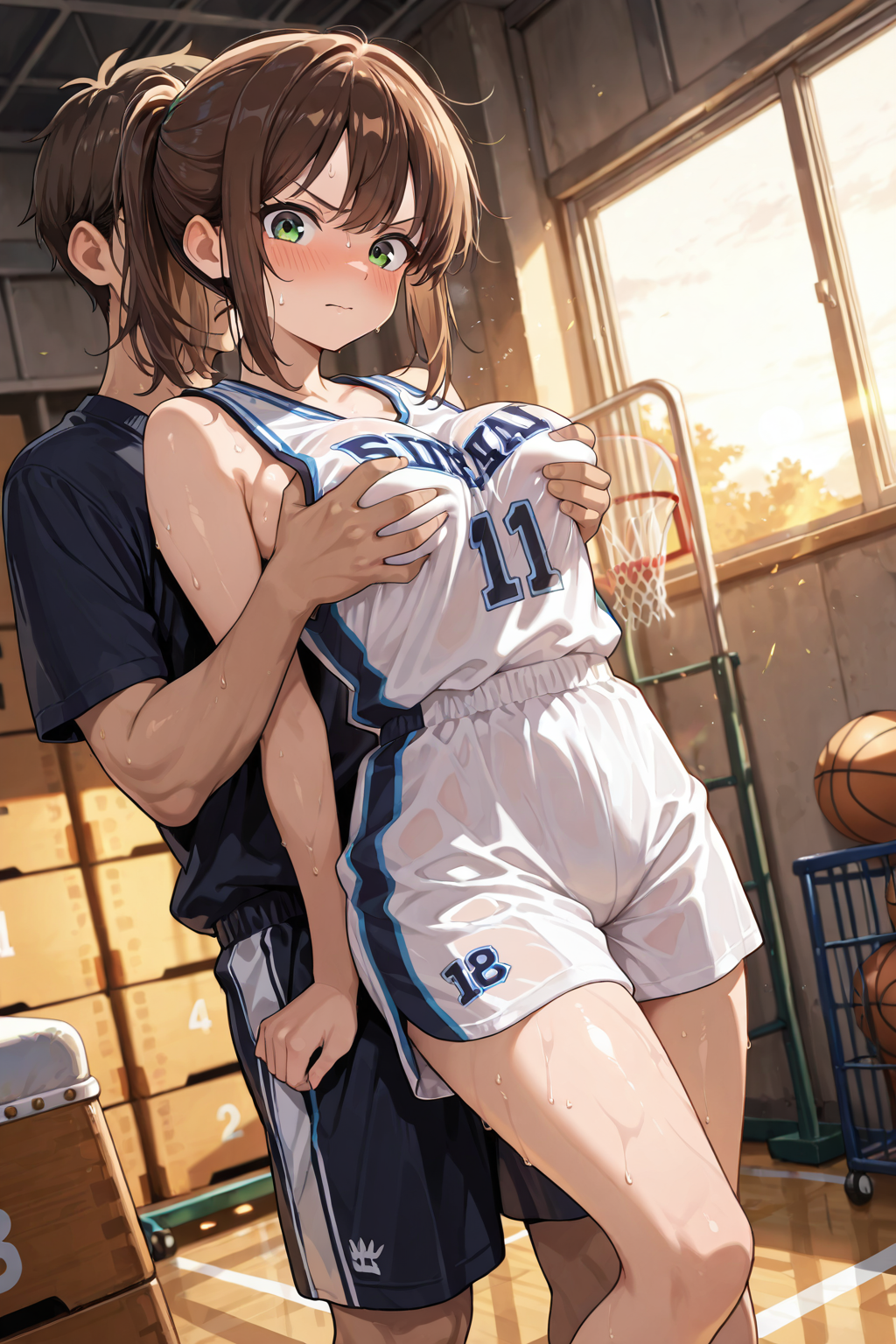 部活終わりの自主練