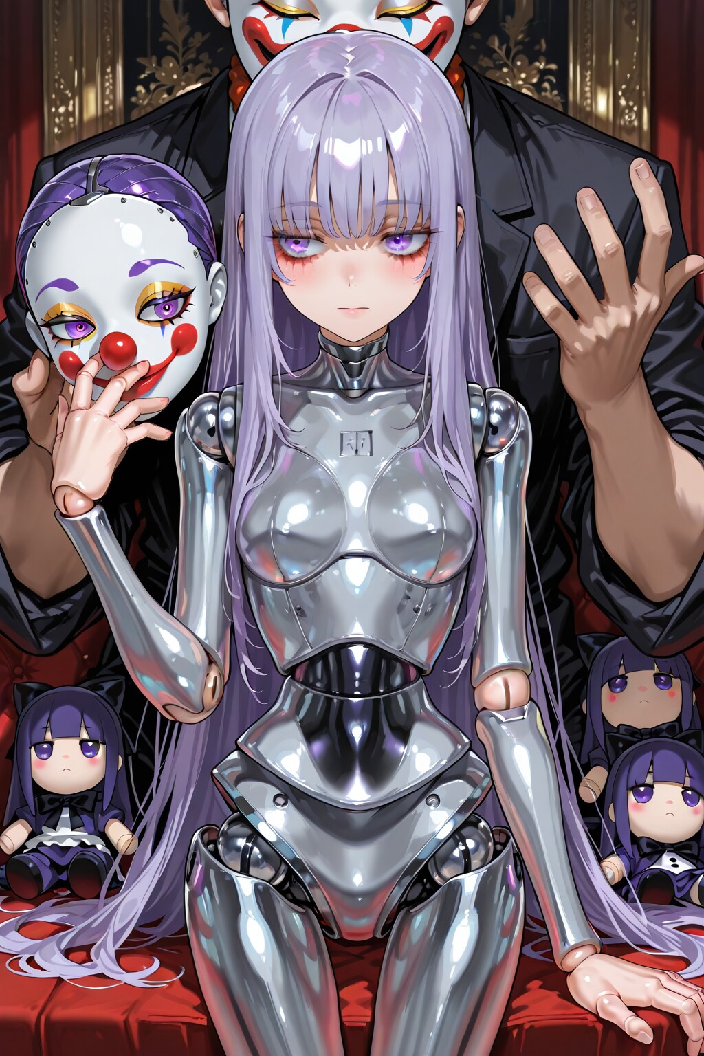 ちちぷい生成メカ娘　作り笑顔　後ろの人は誰ですか