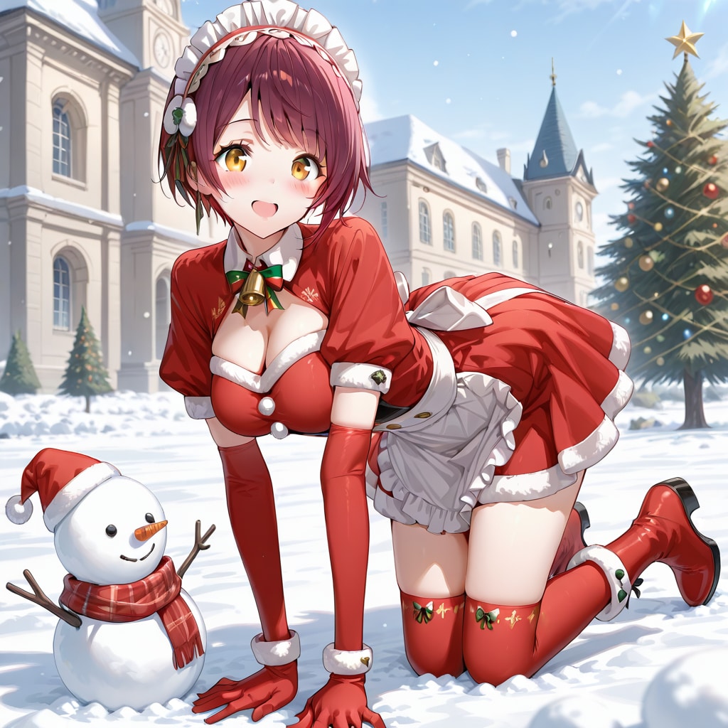 こんにちは（挨拶メイドの芽衣ちゃん） | の人気AIイラスト・グラビア