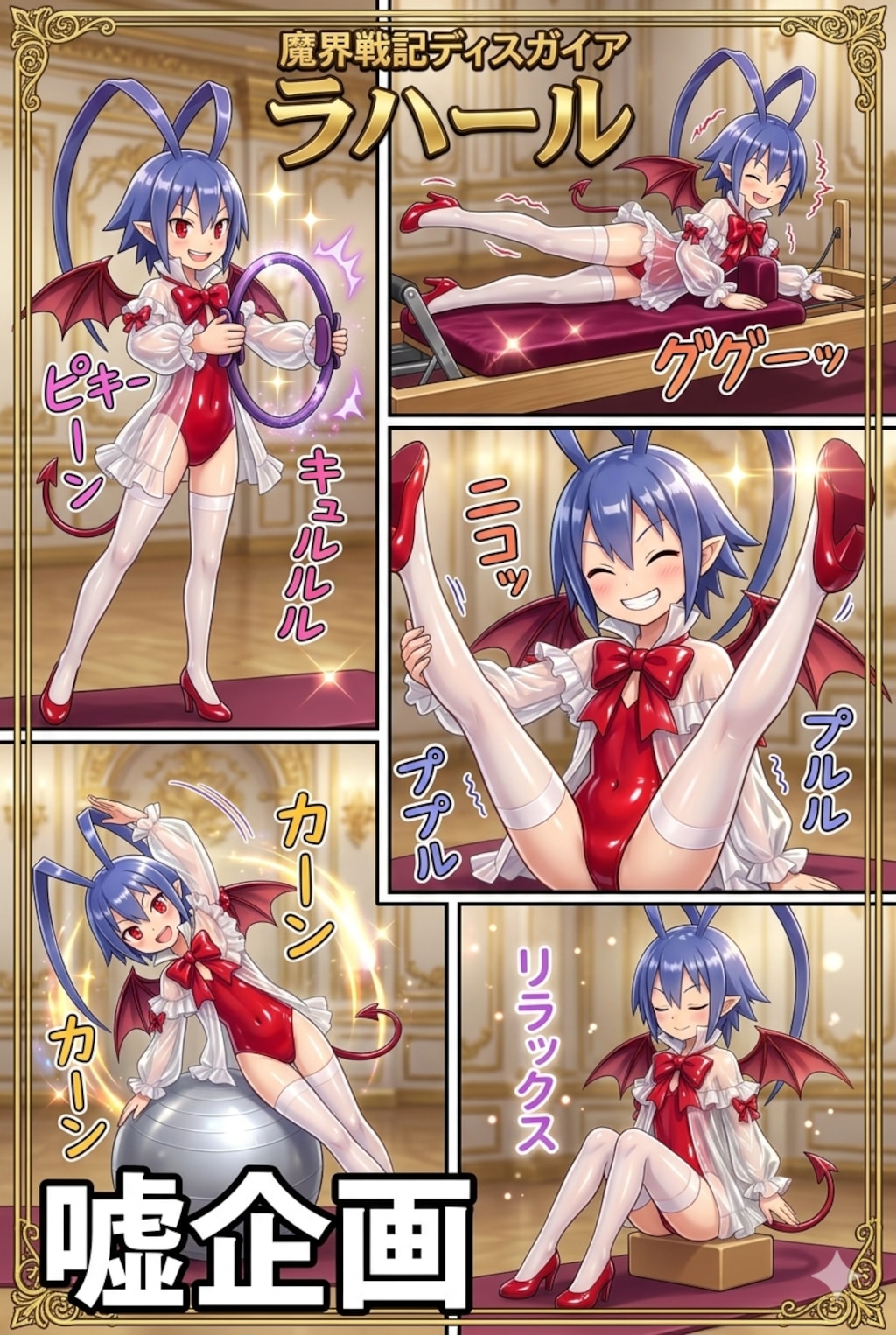 ピラティスをするラハール　魔界戦記ディスガイア