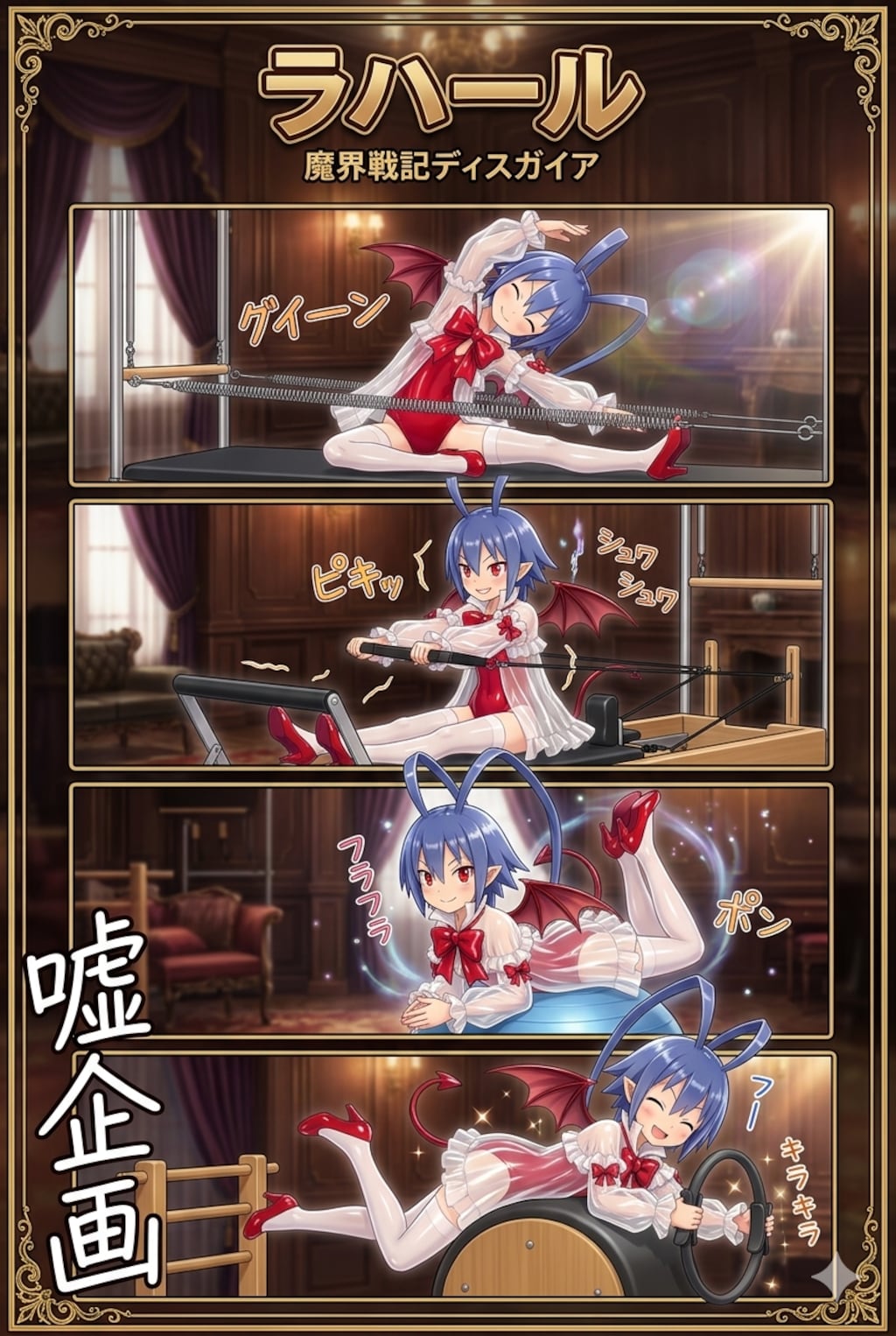 ピラティスをするラハール　魔界戦記ディスガイア
